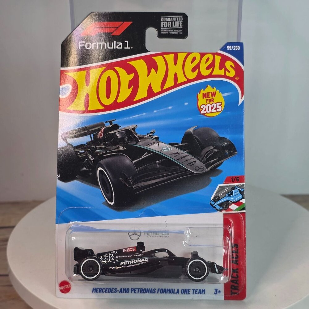 Hot Wheels Mercedes-AMG Petronas Formula One Team 1/5 Track Racers New 2025 Coll